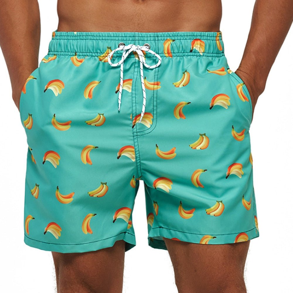 Luuk - Sneldrogende zomerse zwembroek met bananenprint voor heren View 13