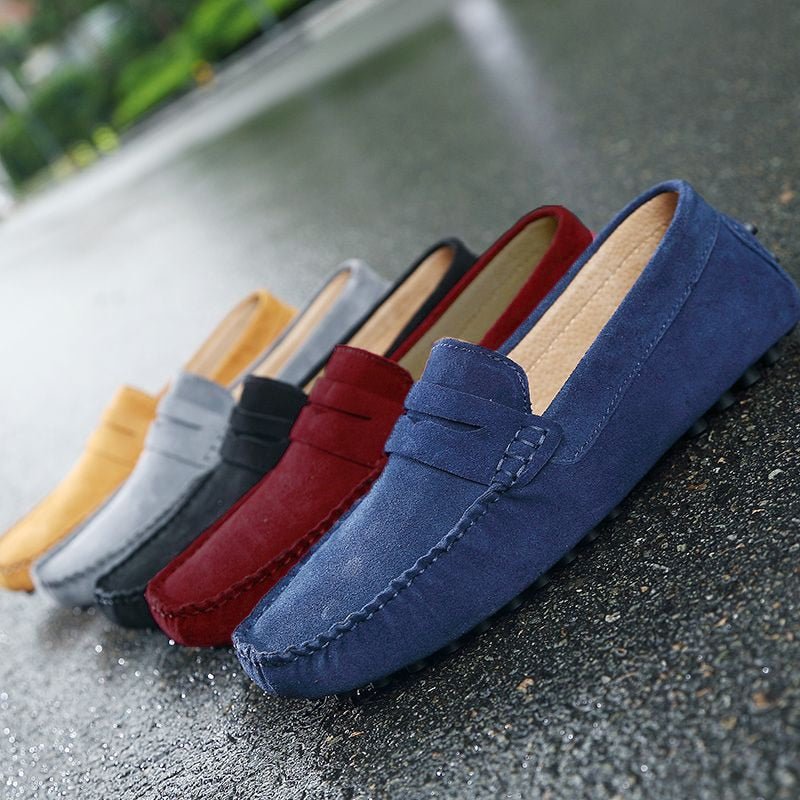 Maarten - Casual suède loafers met penny strap voor heren Hero