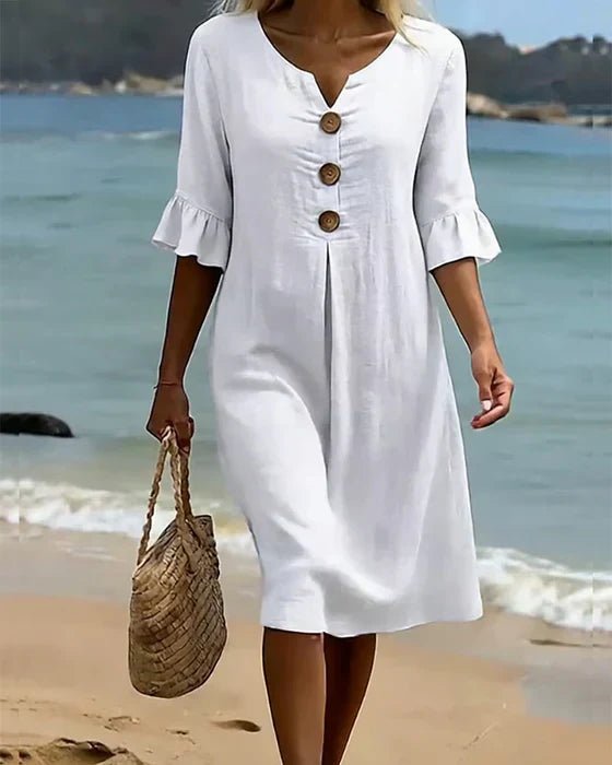 Noa - Elegante losse jurk met pofmouwen voor dames Alternate