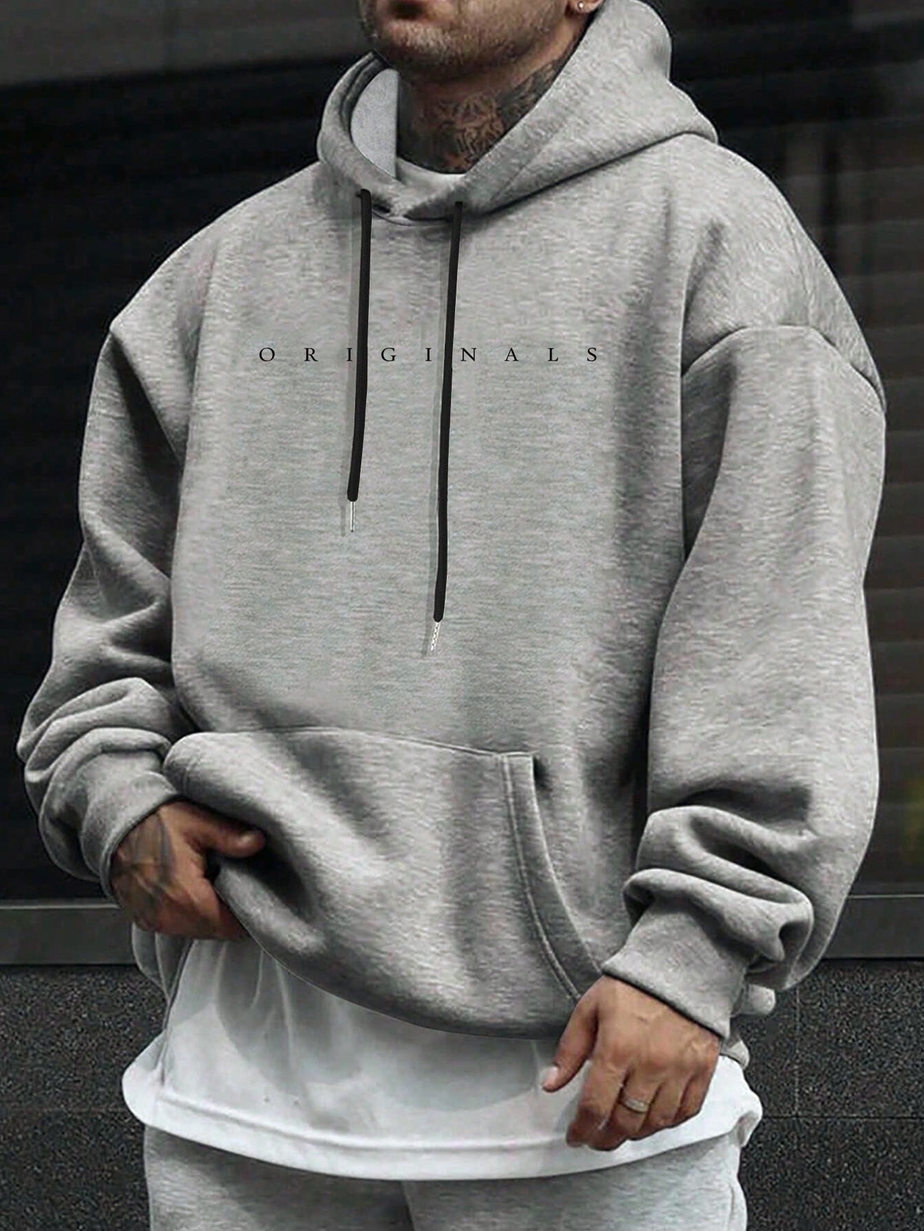 Mees - Casual hoodie met letterprint voor heren