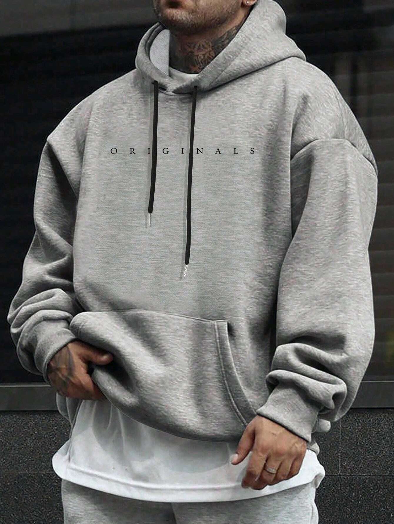 Mees - Casual hoodie met letterprint voor heren