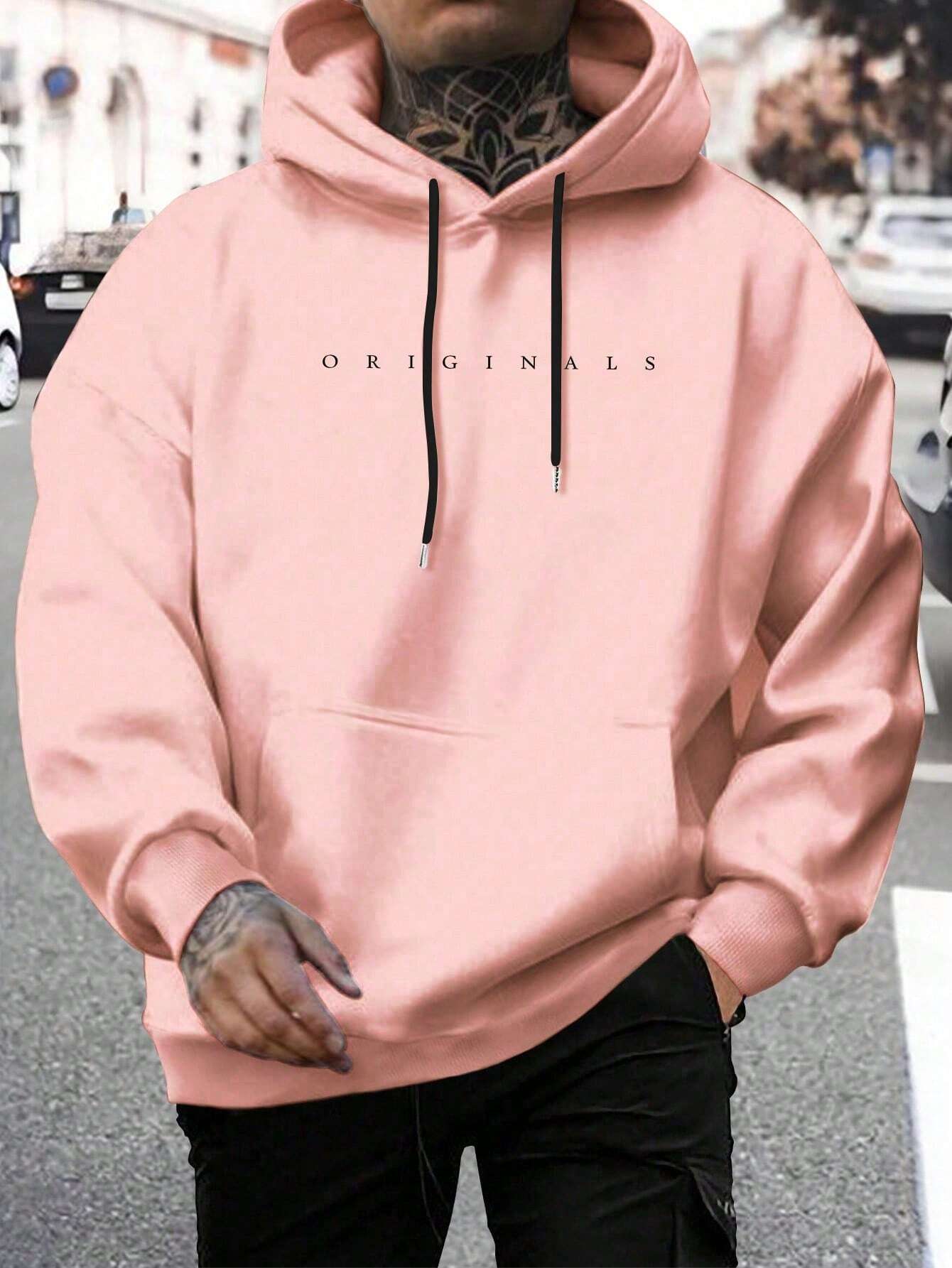 Mees - Casual hoodie met letterprint voor heren