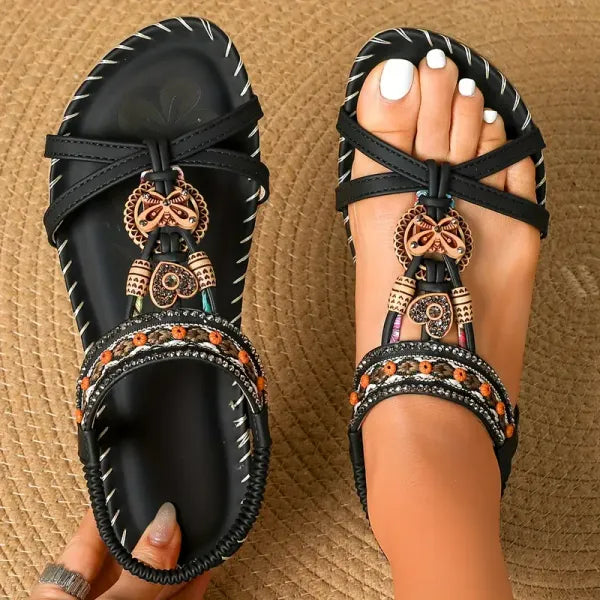 Fenna - Zomerse sandalen met sierbandjes voor dames