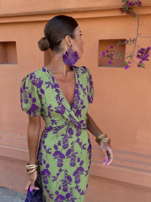 Roos - Elegante zomerjurk met botanische print voor dames Angle