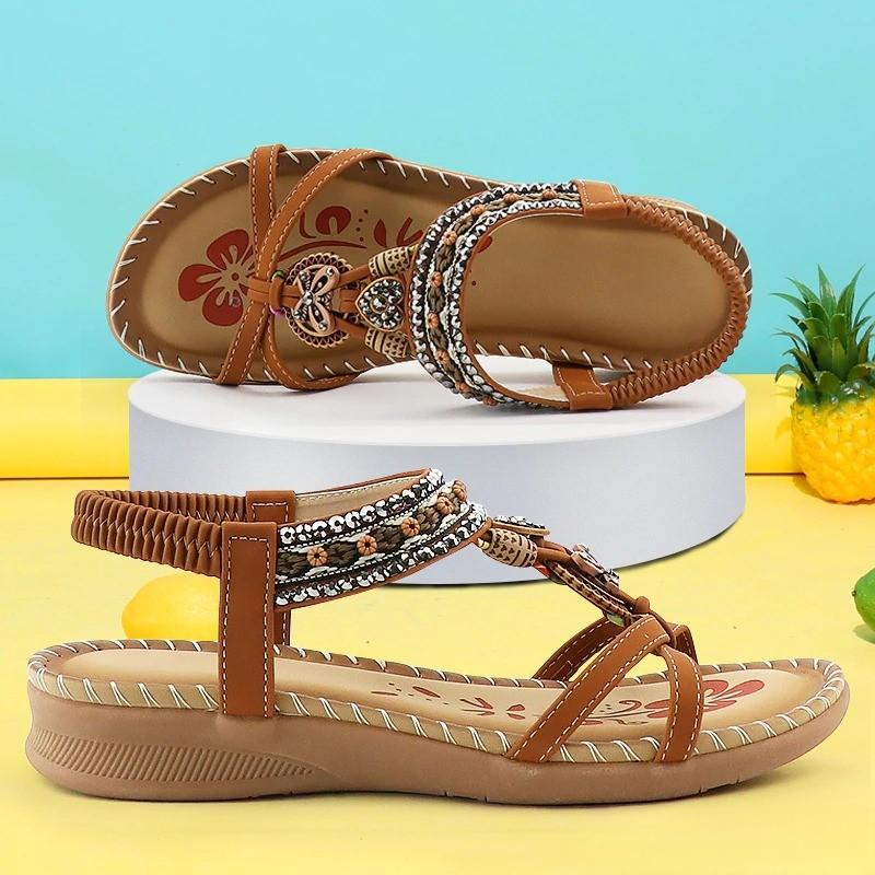 Fenna - Zomerse sandalen met sierbandjes voor dames