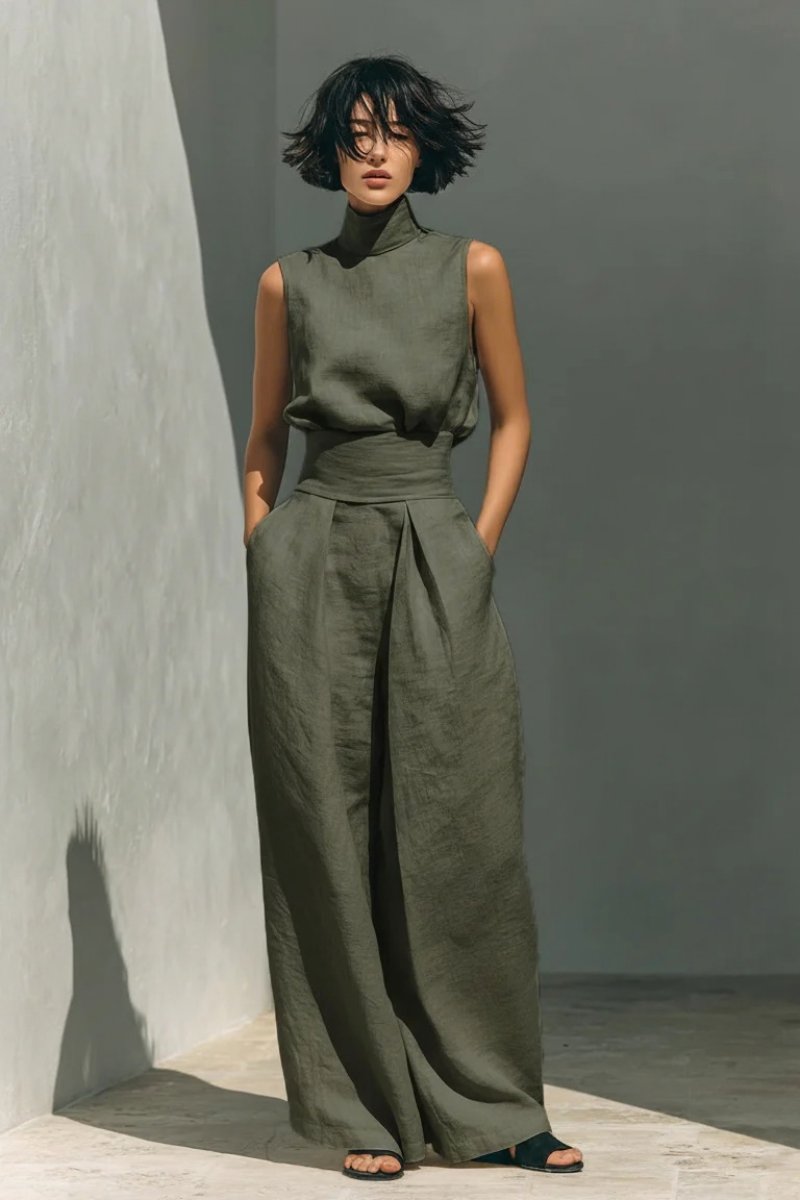 Sanne - Elegante wide leg set voor dames Detail