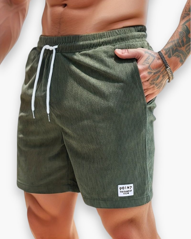 Stef - Casual ribcord herenshorts met zakken Hero
