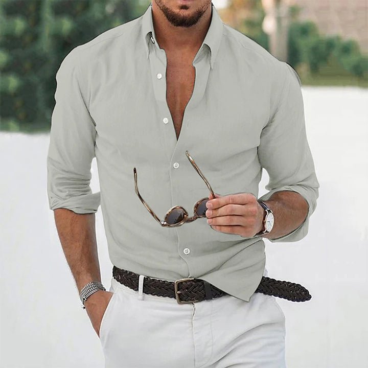 Stef - Casual slim fit herenoverhemd met lange mouwen Detail
