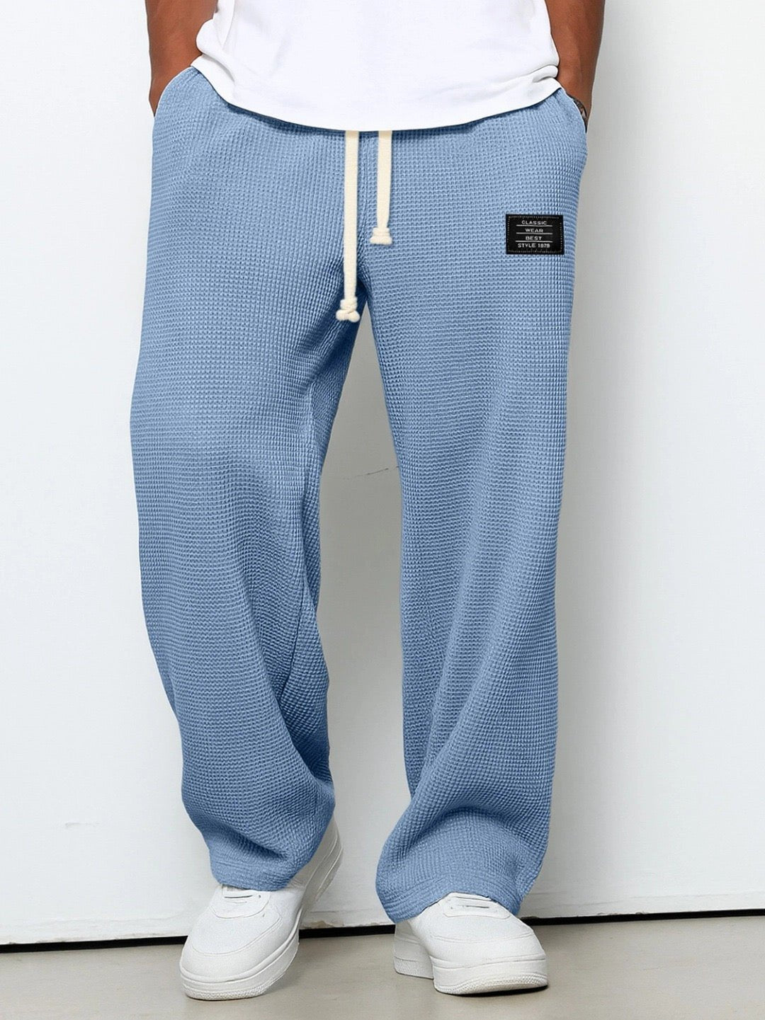 Stef - Comfortabele relaxed herenbroek met elastische taille Front