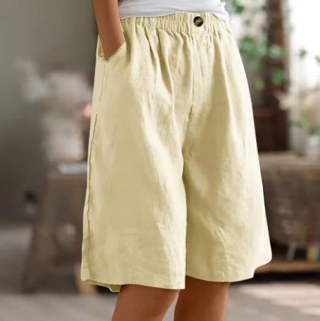 Vera - Wijde shorts met elastische taille voor dames Side