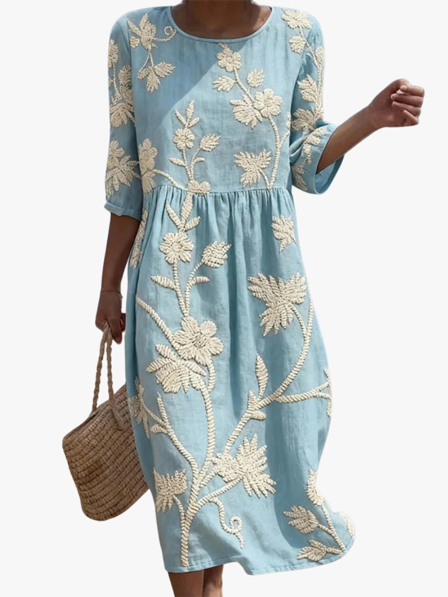 Wies - Broderie midi jurk voor dames Hero