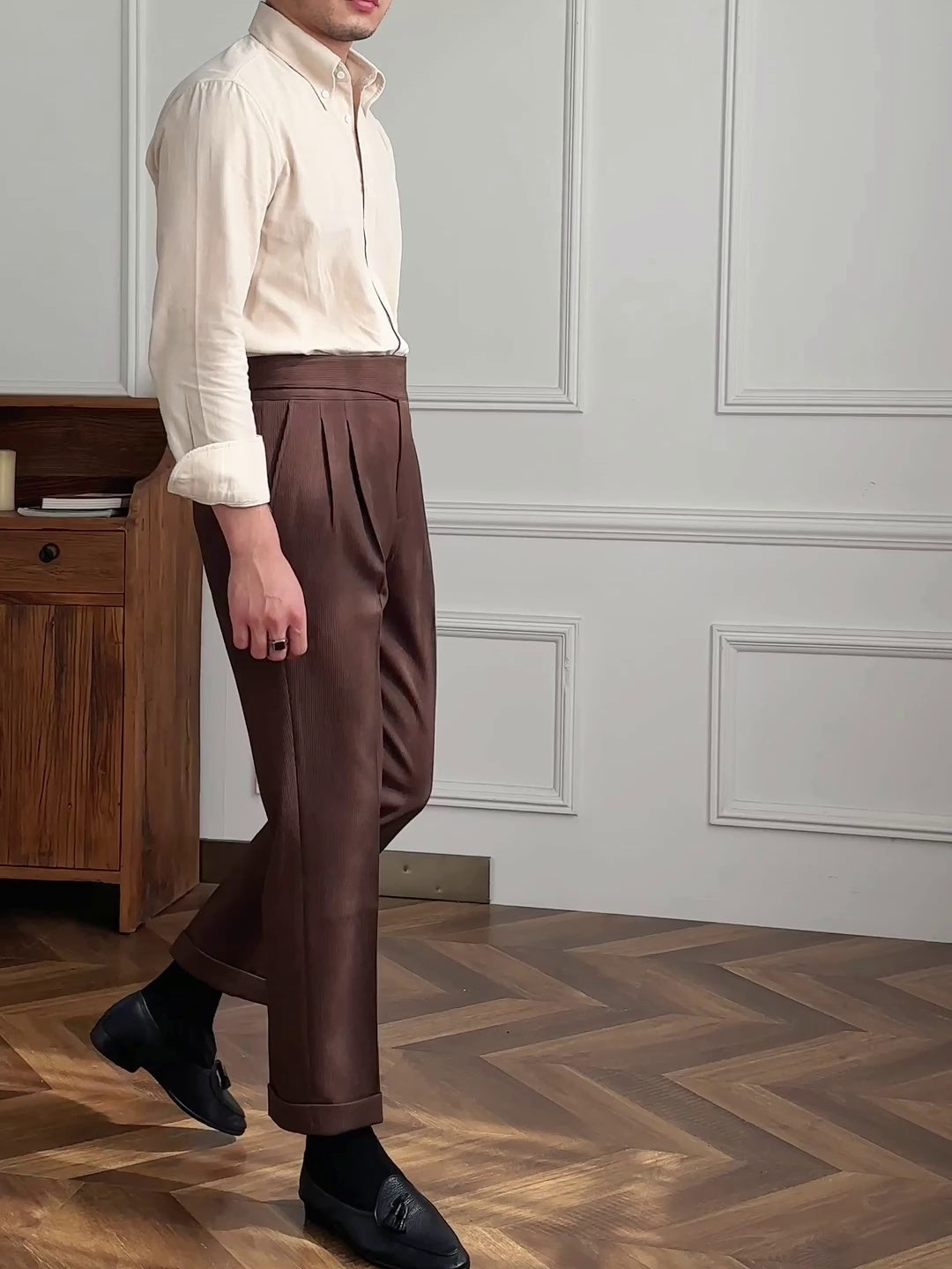 Floris - Stijlvolle herenpantalon met plooien