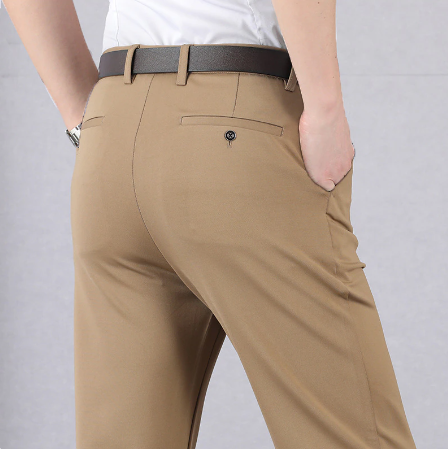 Floris - Stretch pantalon met rechte pijpen voor heren
