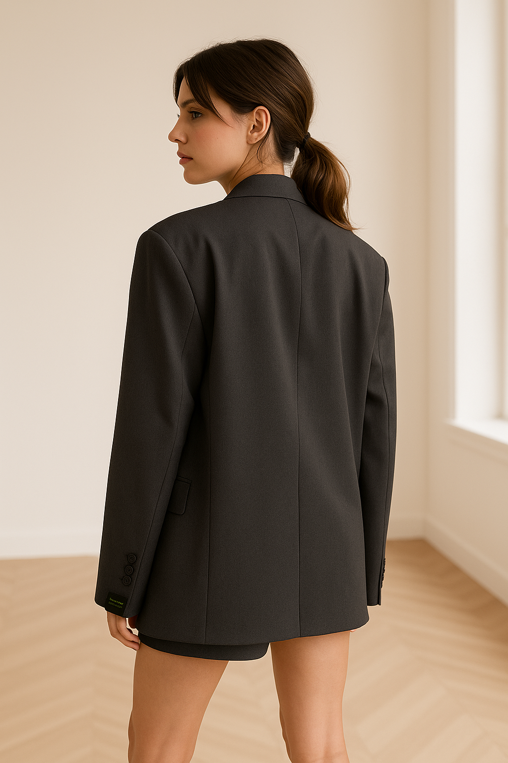 Lieke - Oversized suède blazer met reverskraag voor dames