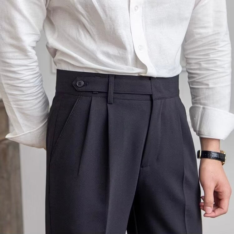 Floris - Klassieke herenpantalon met rechte pijpen