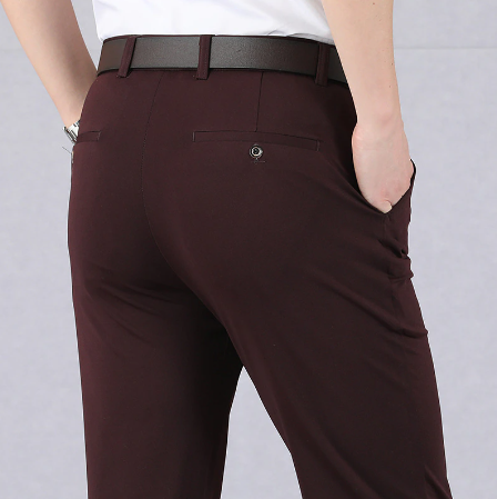 Floris - Stretch pantalon met rechte pijpen voor heren