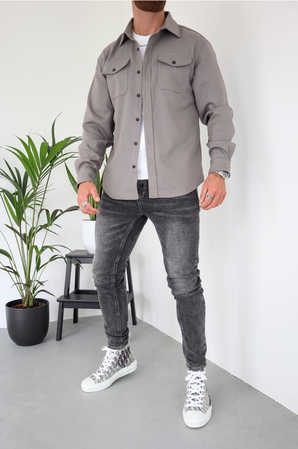 Giel - Casual overshirt met capuchon voor heren