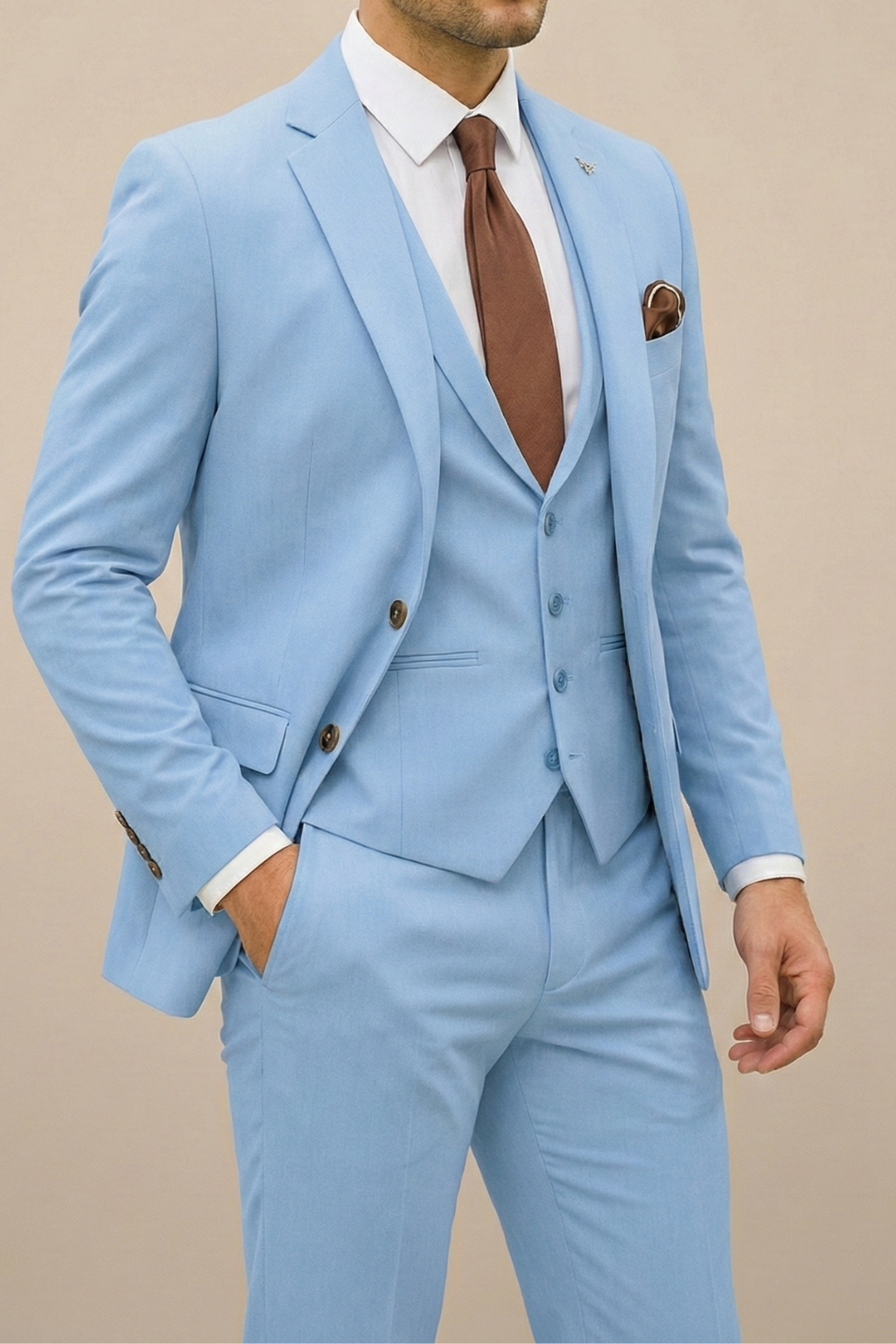 Floris - Slim fit herenpak met rechte pijpen