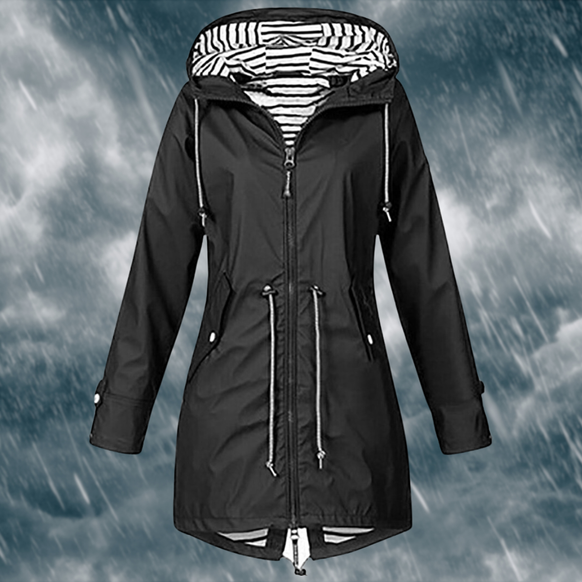 Lieke - Wind- en waterdichte regenjas met capuchon voor dames