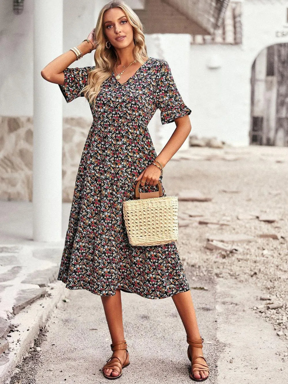 Lieke - Luchtige zomerjurk met bloemenprint voor dames