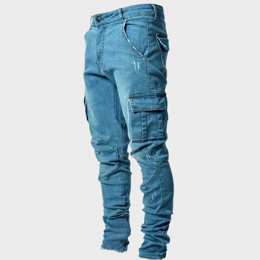 Bram - Slim fit cargo jeans voor heren