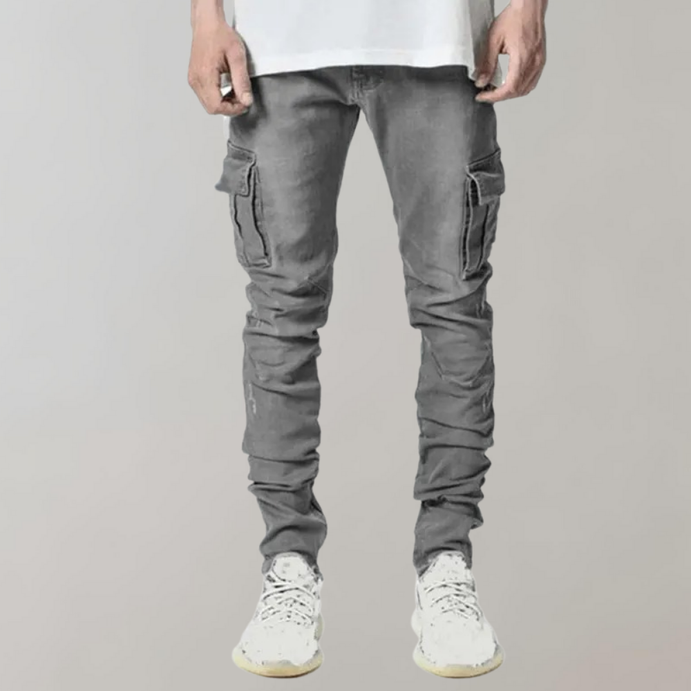 Bram - Slim fit cargo jeans voor heren