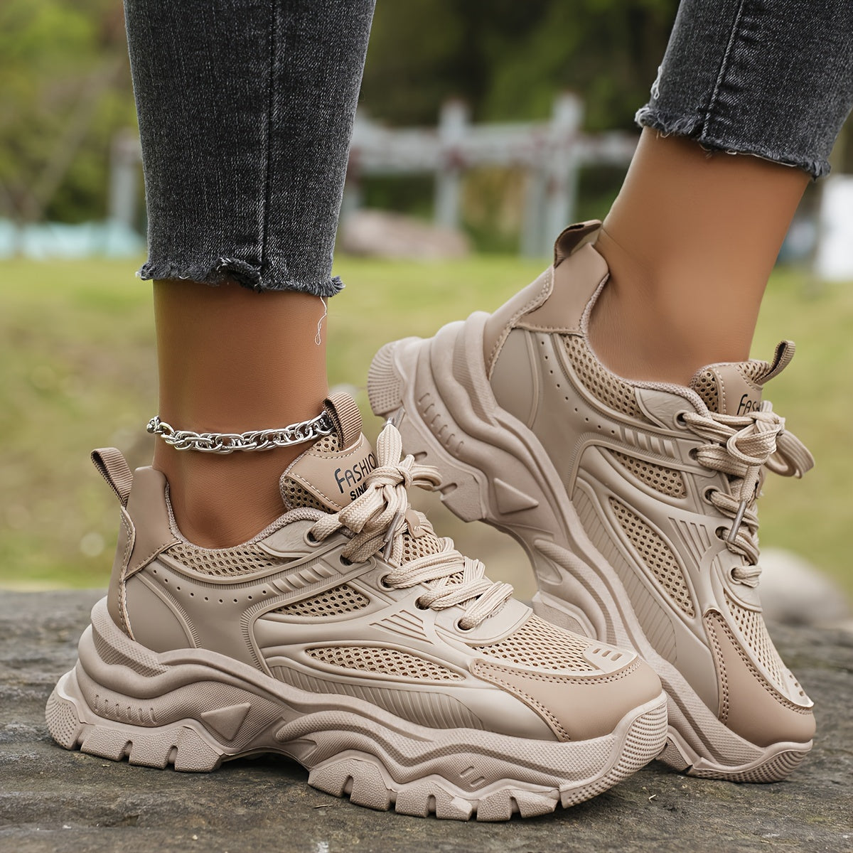 Fenna - Sportieve platform sneakers met chunky zool voor dames