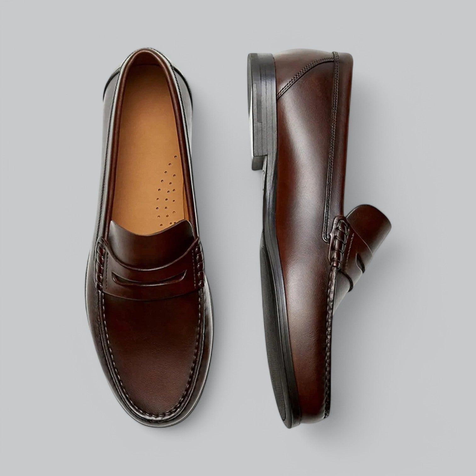 Fenna - Klassieke instap loafers met lage hak voor dames