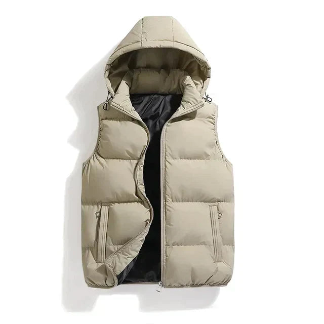 Ruben - Gewatteerde bodywarmer met capuchon voor heren