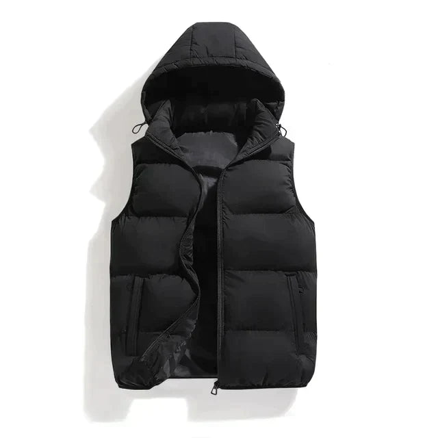 Ruben - Gewatteerde bodywarmer met capuchon voor heren