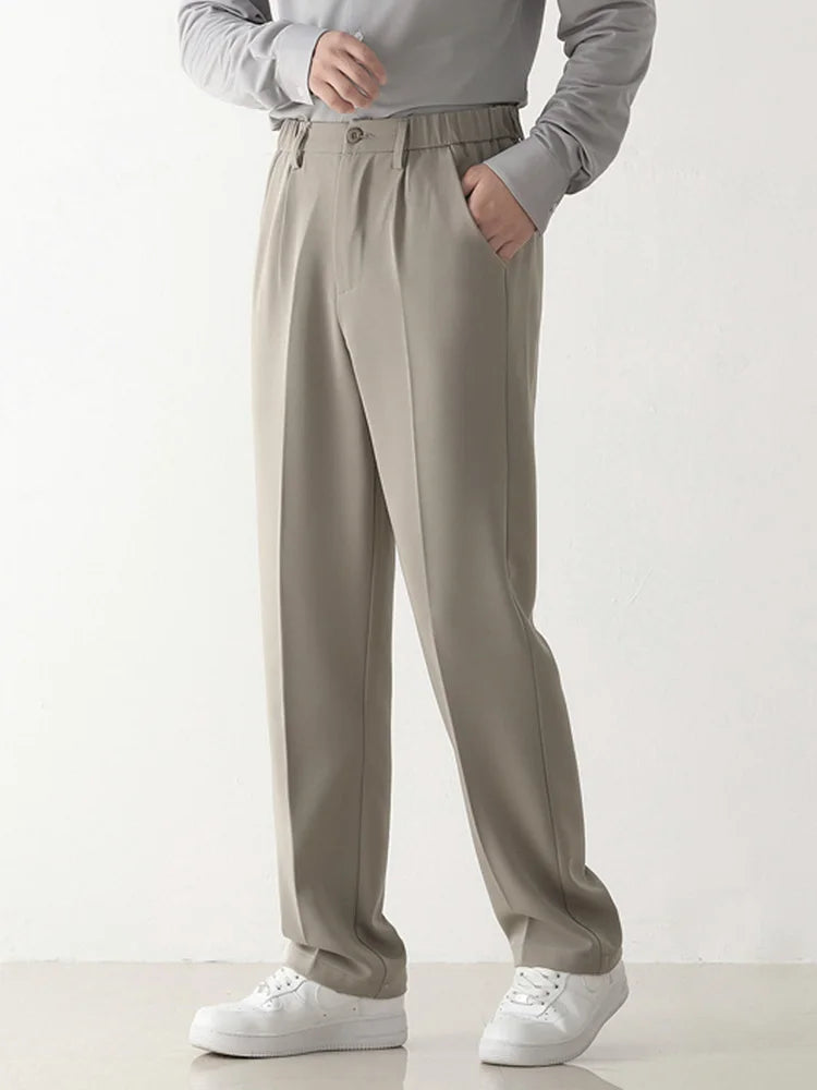 Giel - Losvallende pantalon met plooien voor heren