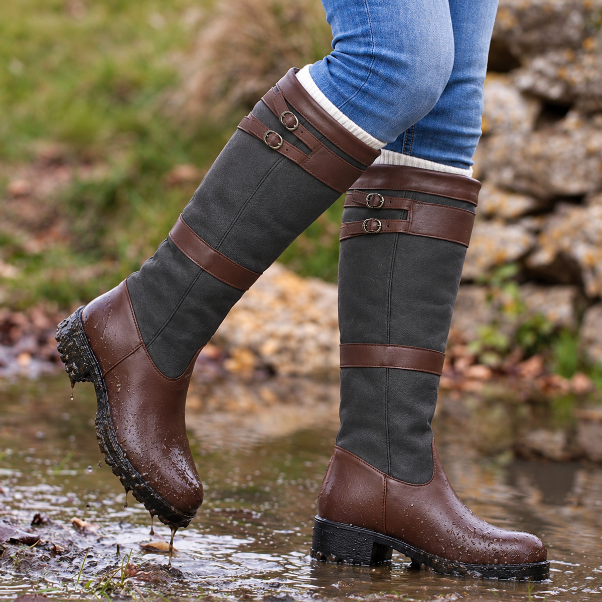 Hanne - Waterdichte kniehoge outdoor laarzen voor dames