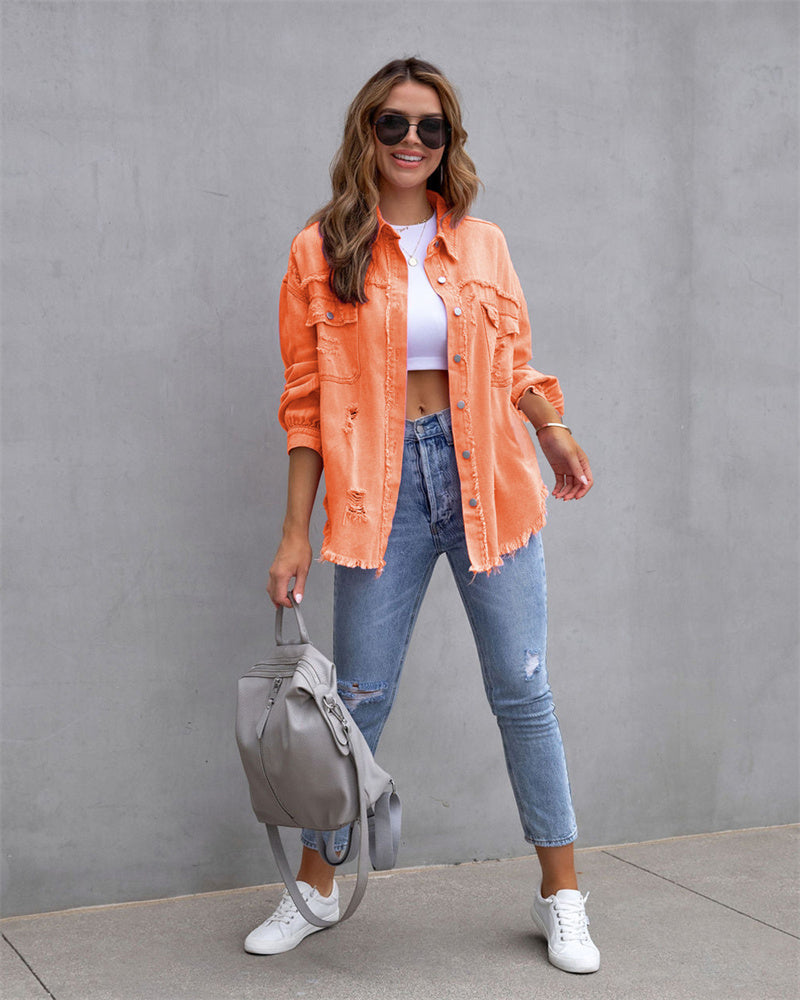 Lieke - Zomerse korte denim jacket voor dames