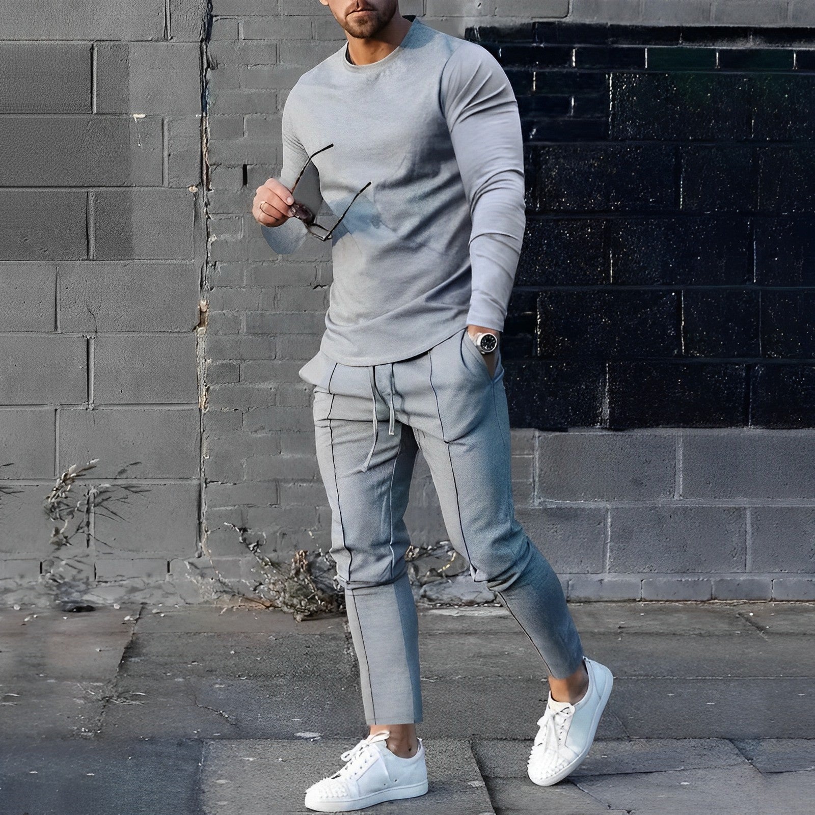 Floris - Casual gebreide sweater set voor heren