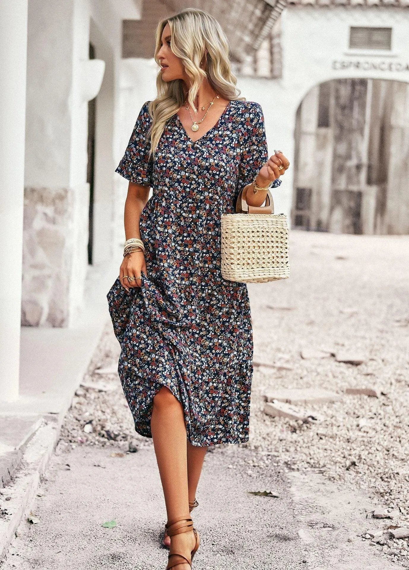 Lieke - Luchtige zomerjurk met bloemenprint voor dames
