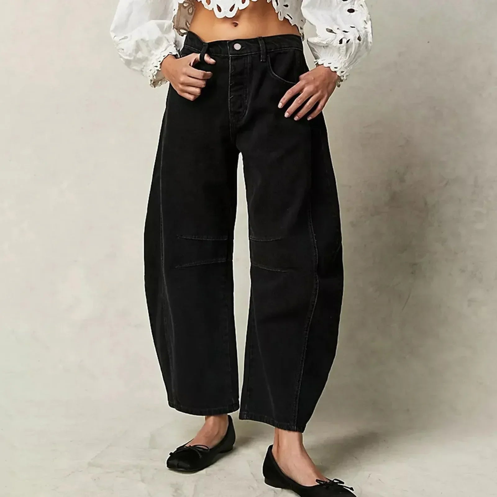 Fenna - Relaxed baggy jeans met hoge taille voor dames