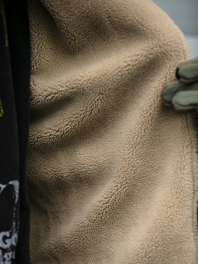 Giel - Warme vintage bombervest met teddykraag voor heren