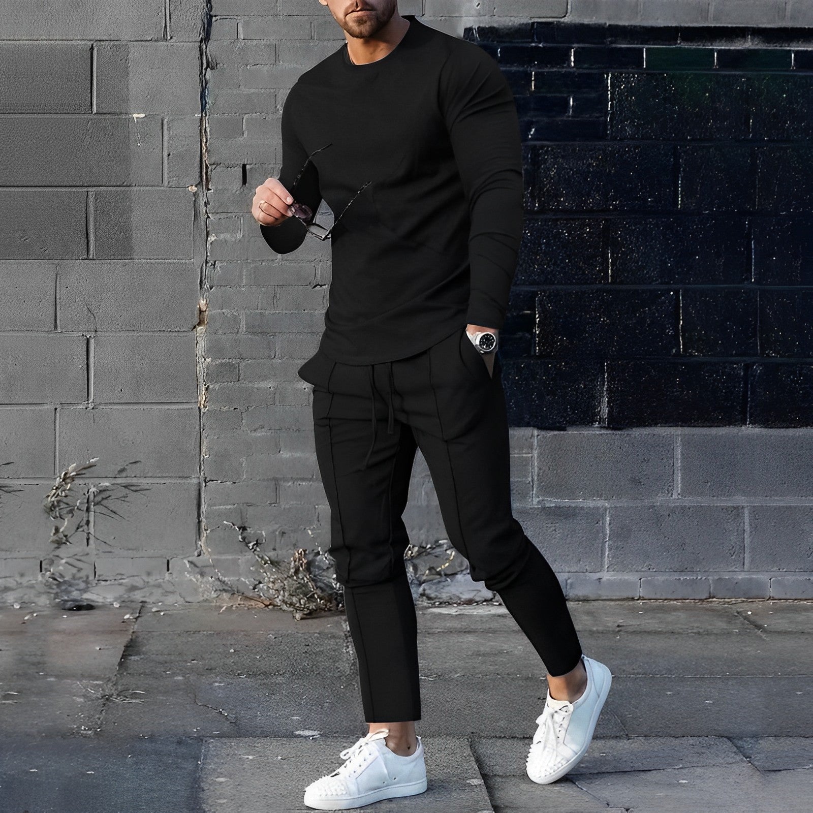 Floris - Casual gebreide sweater set voor heren