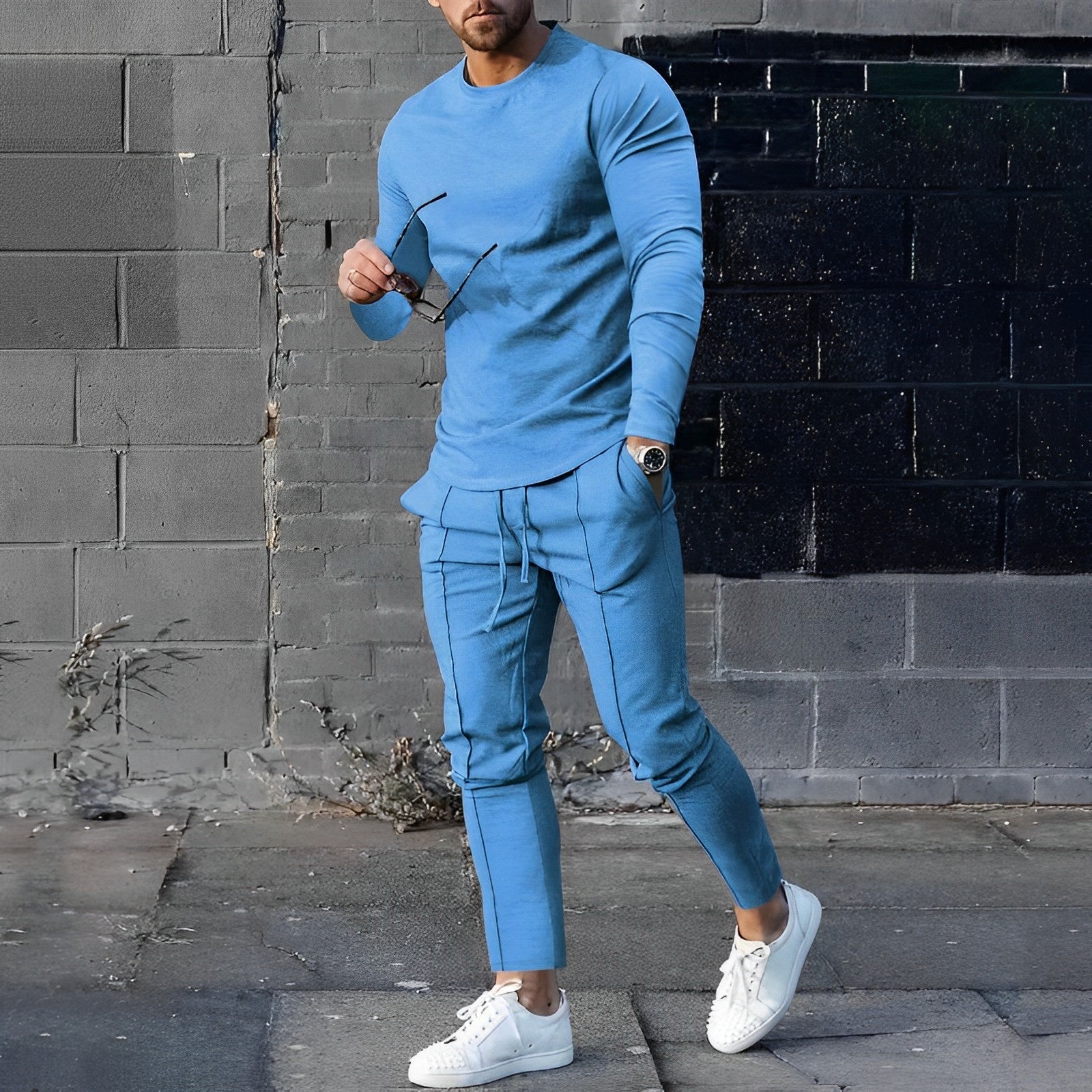 Floris - Casual gebreide sweater set voor heren