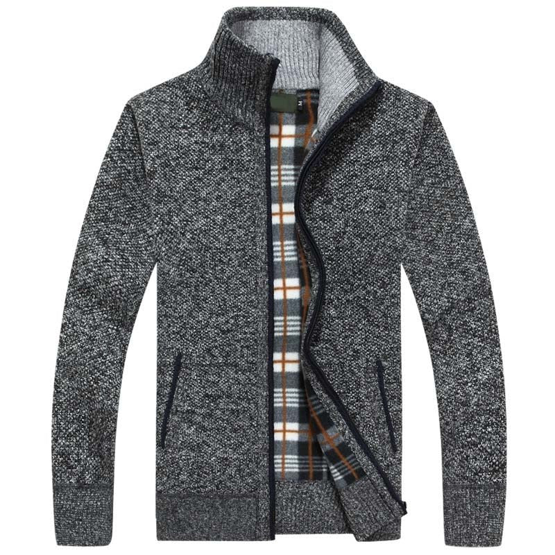 Bas - Warm grofgebreid vest voor heren Back