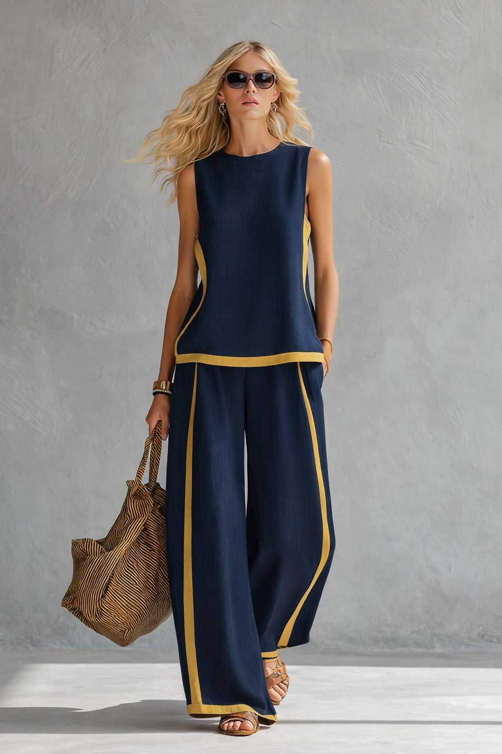 Bente - Chique linnen set voor dames Detail