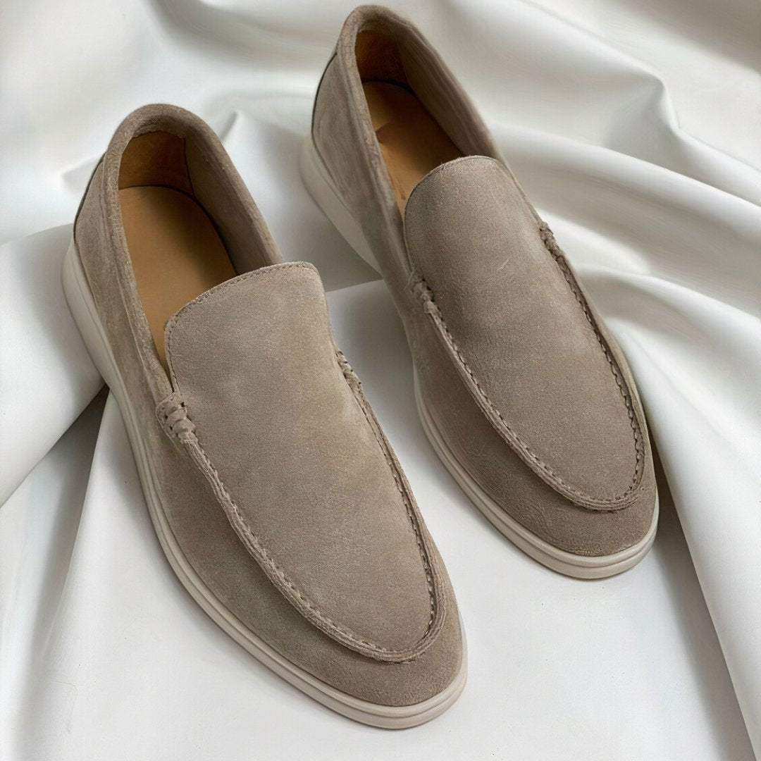 Bram - Vintage leren herenloafers met chunky zool Front