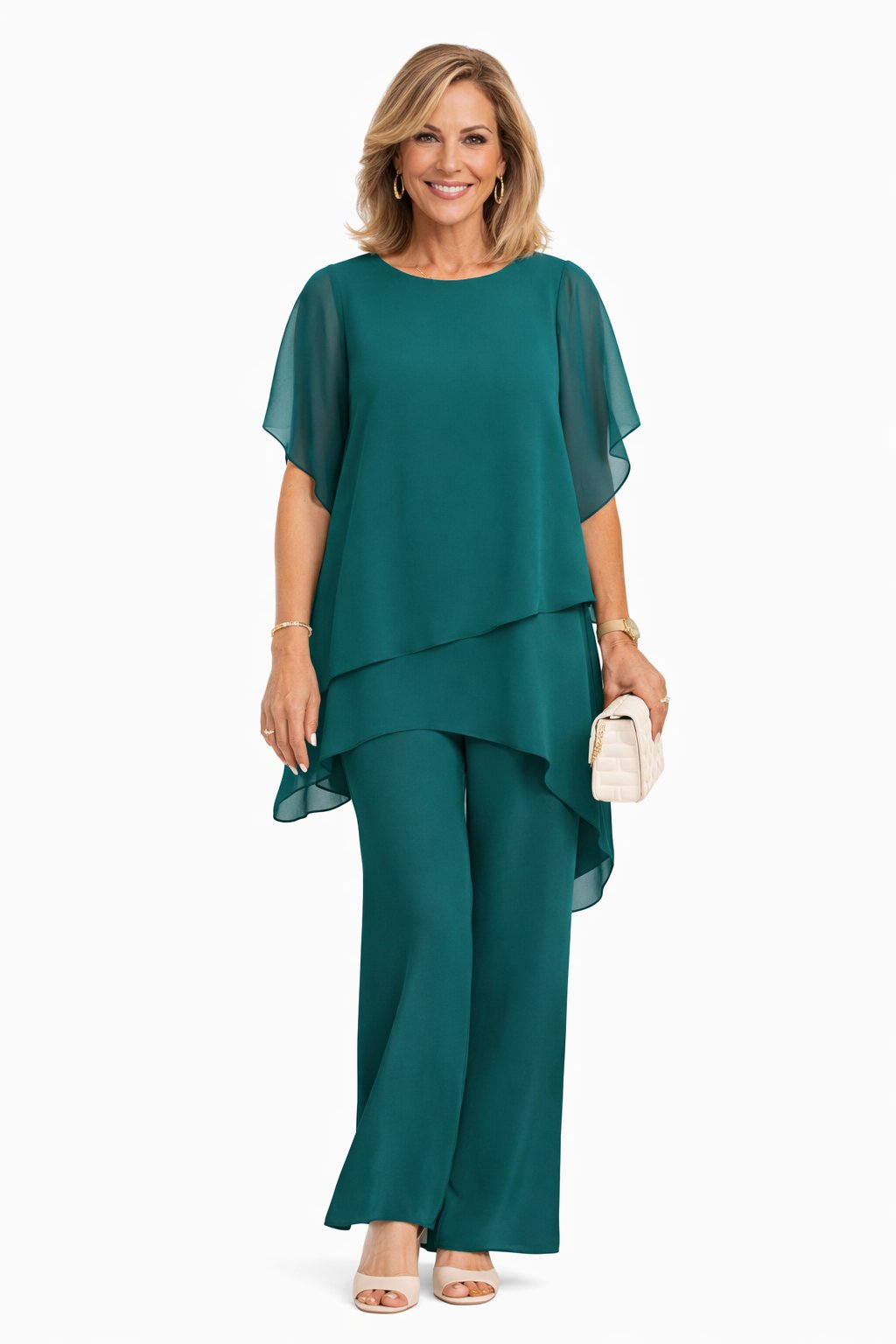 Evi - Elegante asymmetrische set voor dames Side