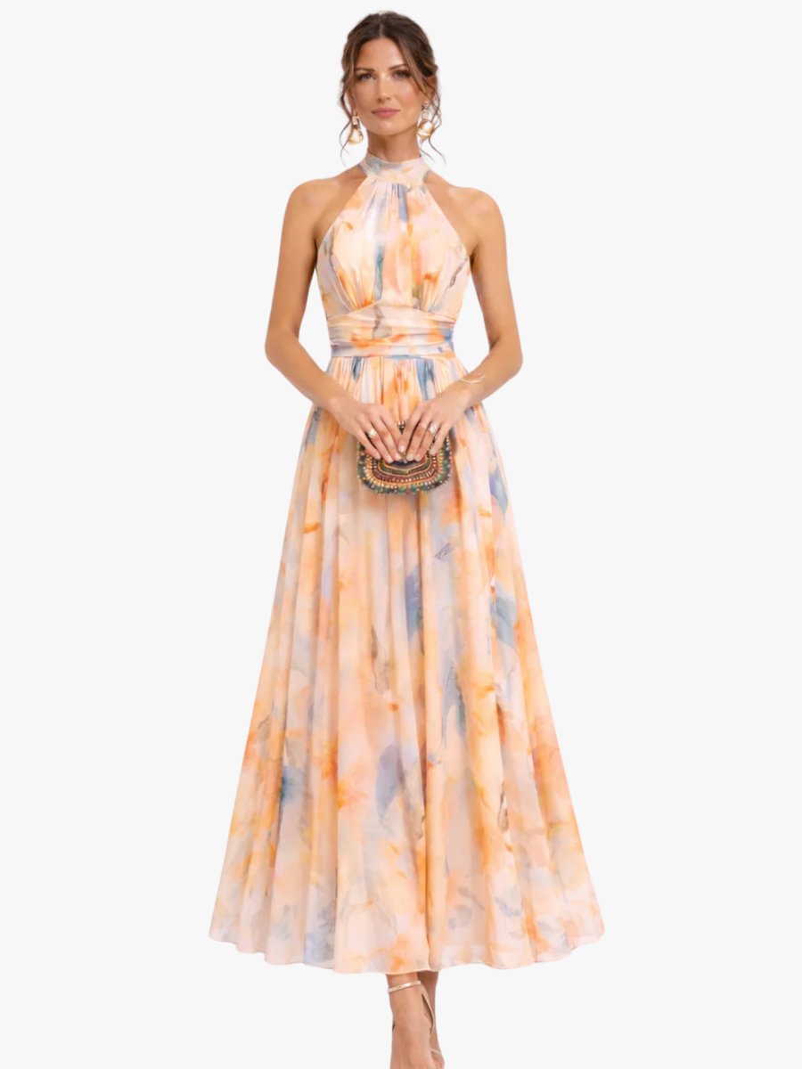 Femke - Elegante bloemenpatroon chiffonjurk voor dames Hero