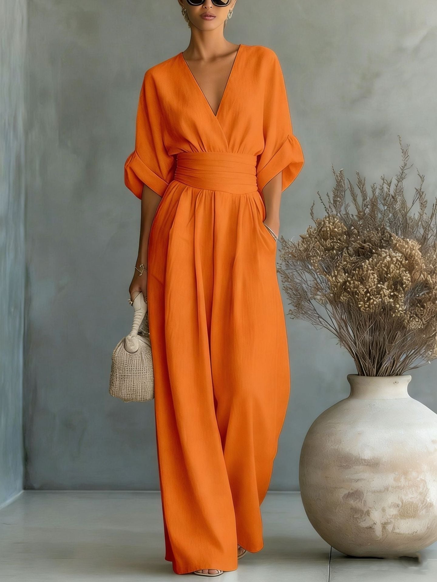 Femke - Elegante chique jumpsuit met brede taille voor dames Alternate