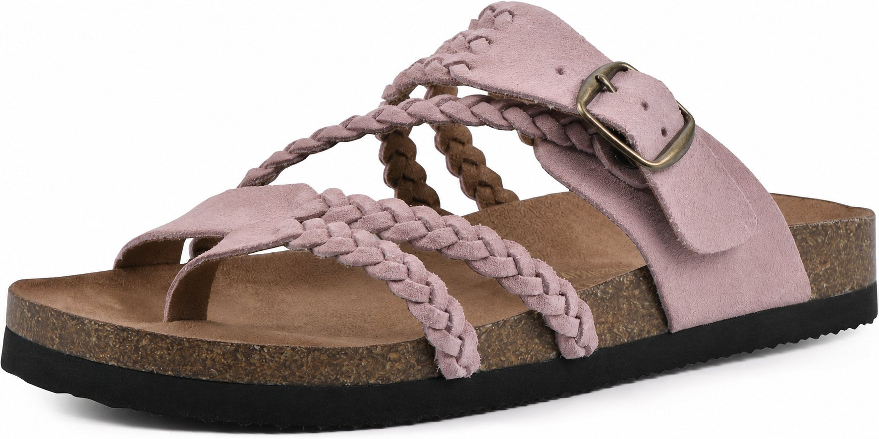 Femke - Gevlochten kurk sandalen voor dames Full