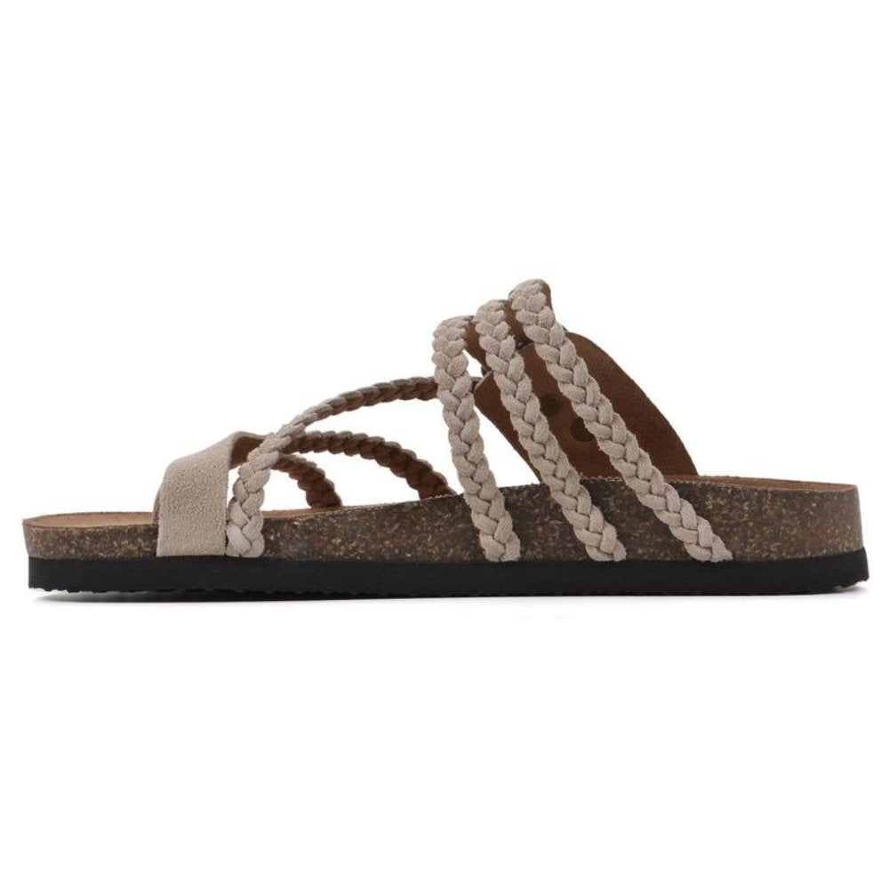 Femke - Gevlochten kurk sandalen voor dames View 13