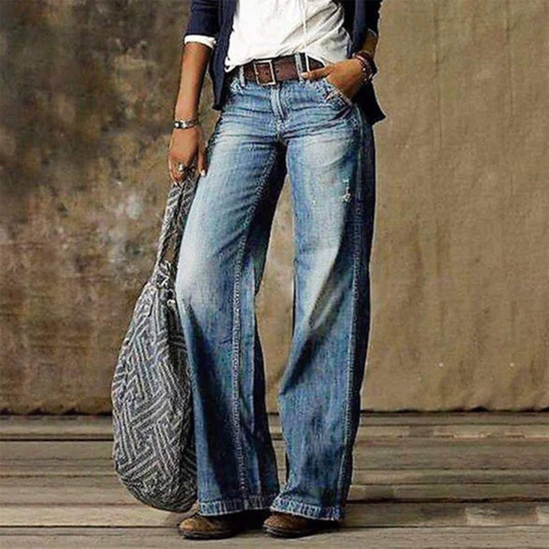 Femke - Stijlvolle high waist wide leg jeans voor dames Hero