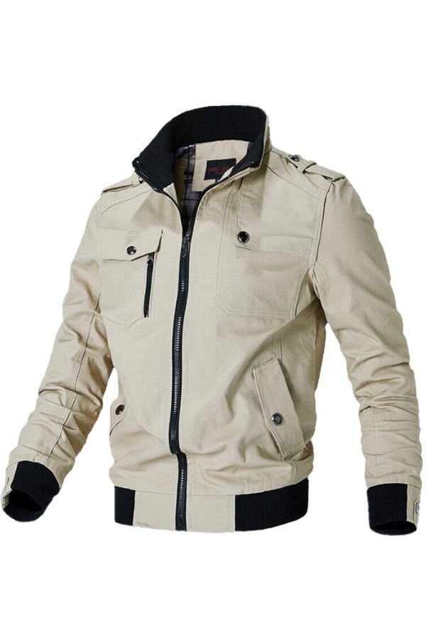 Giel - Vintage militaire bomberjack met epauletten voor heren Hero
