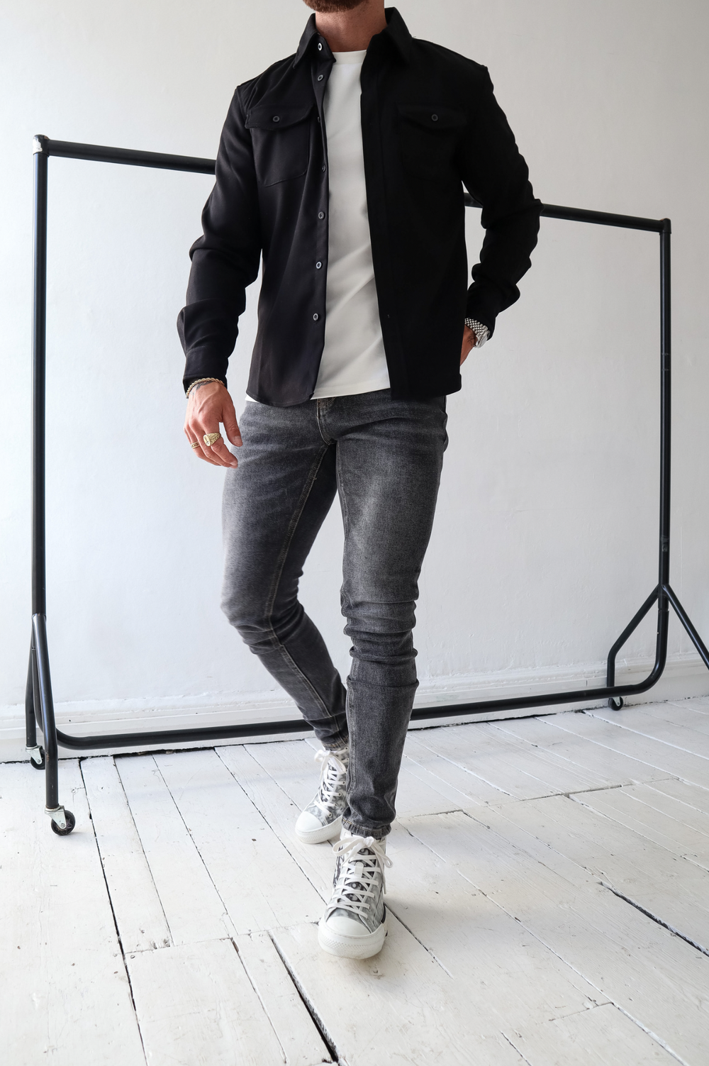 Giel - Casual overshirt met capuchon voor heren